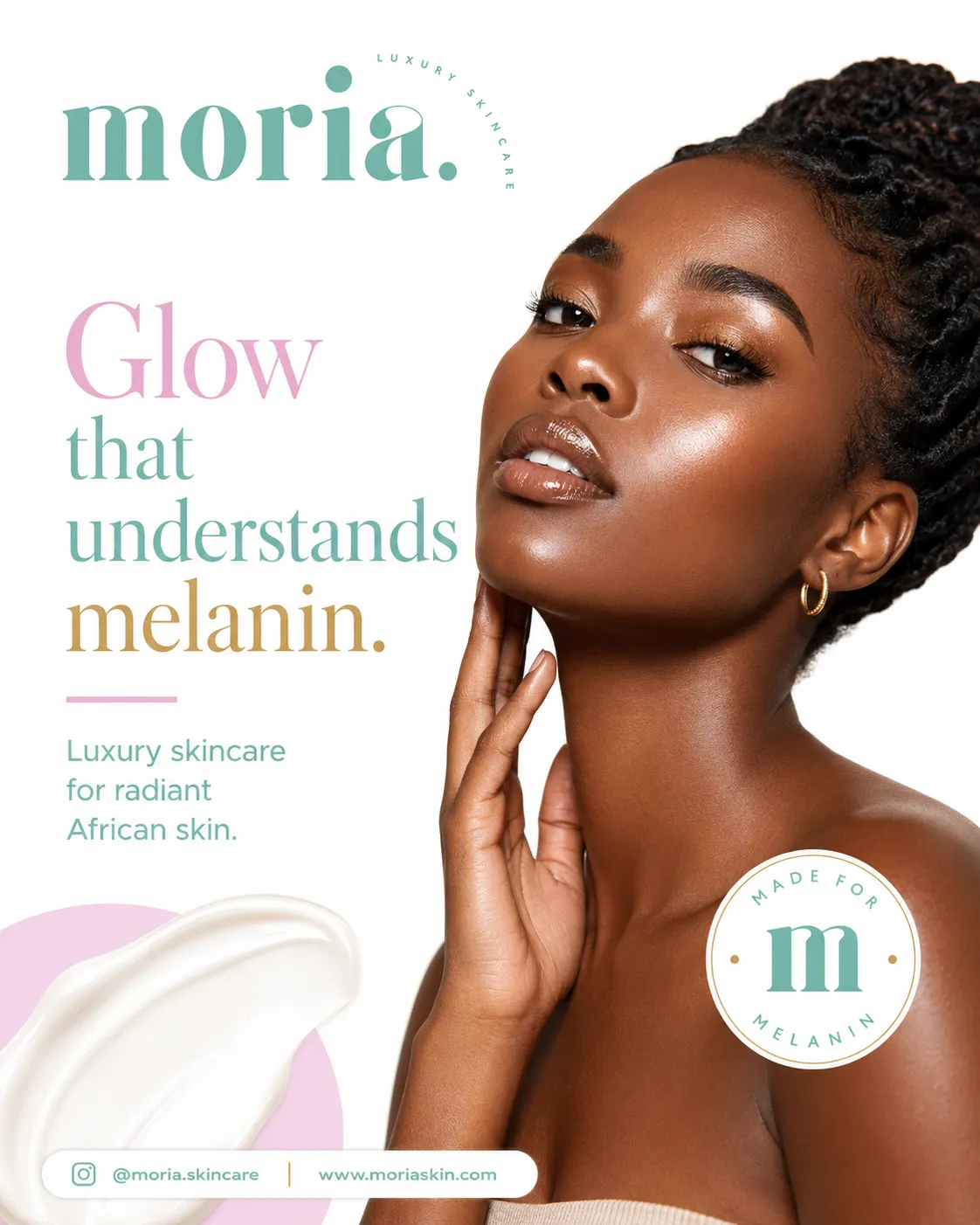 Moria glow campaign portrait