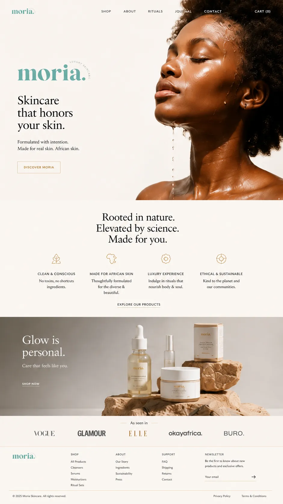 Moria website design