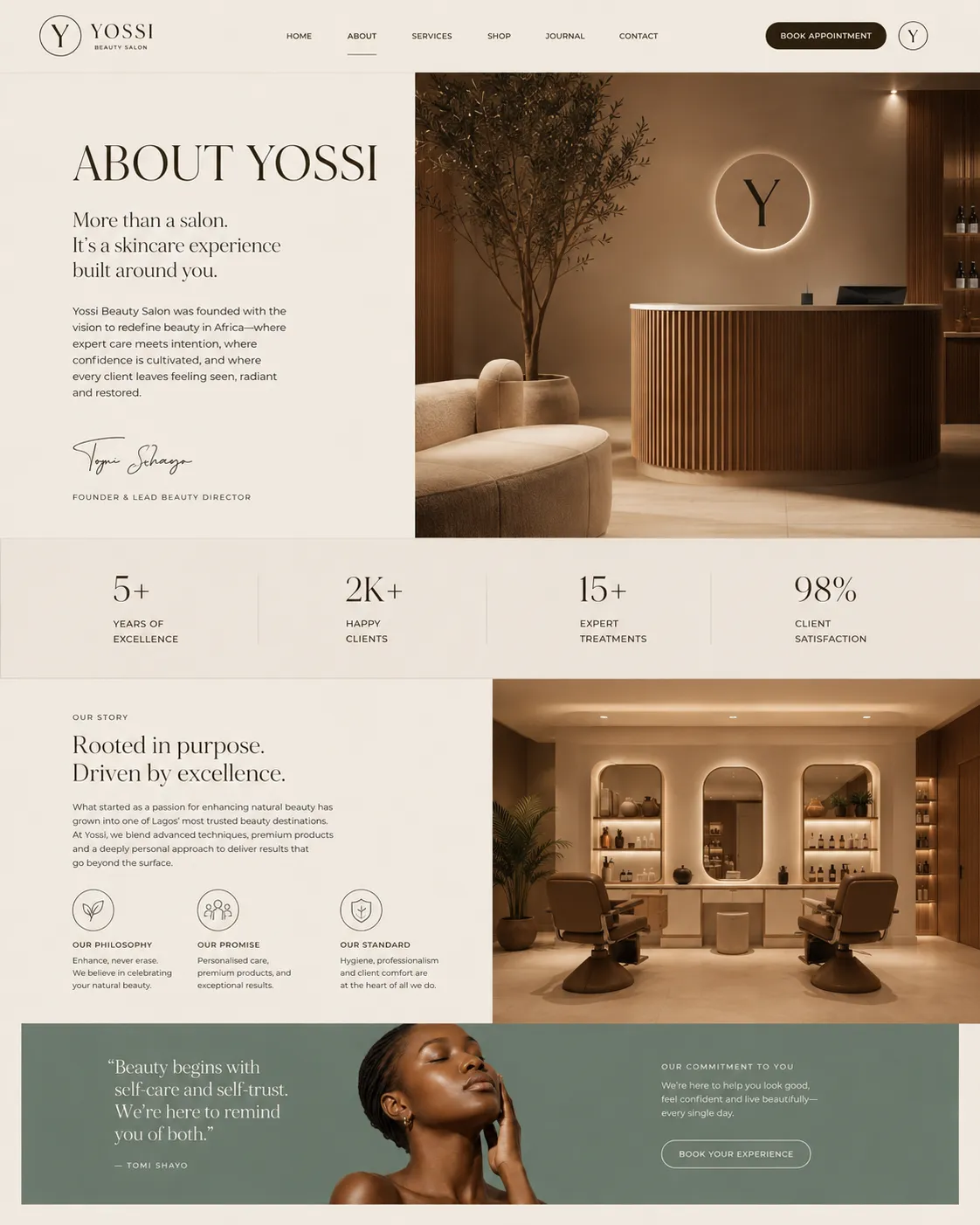 Yossi product and ecommerce pages