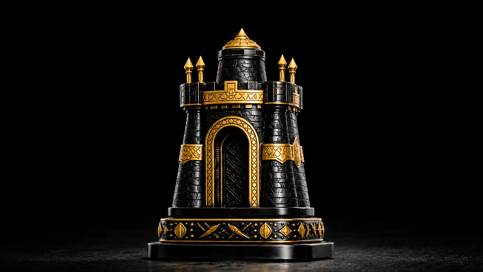 Afrochess architectural rook piece