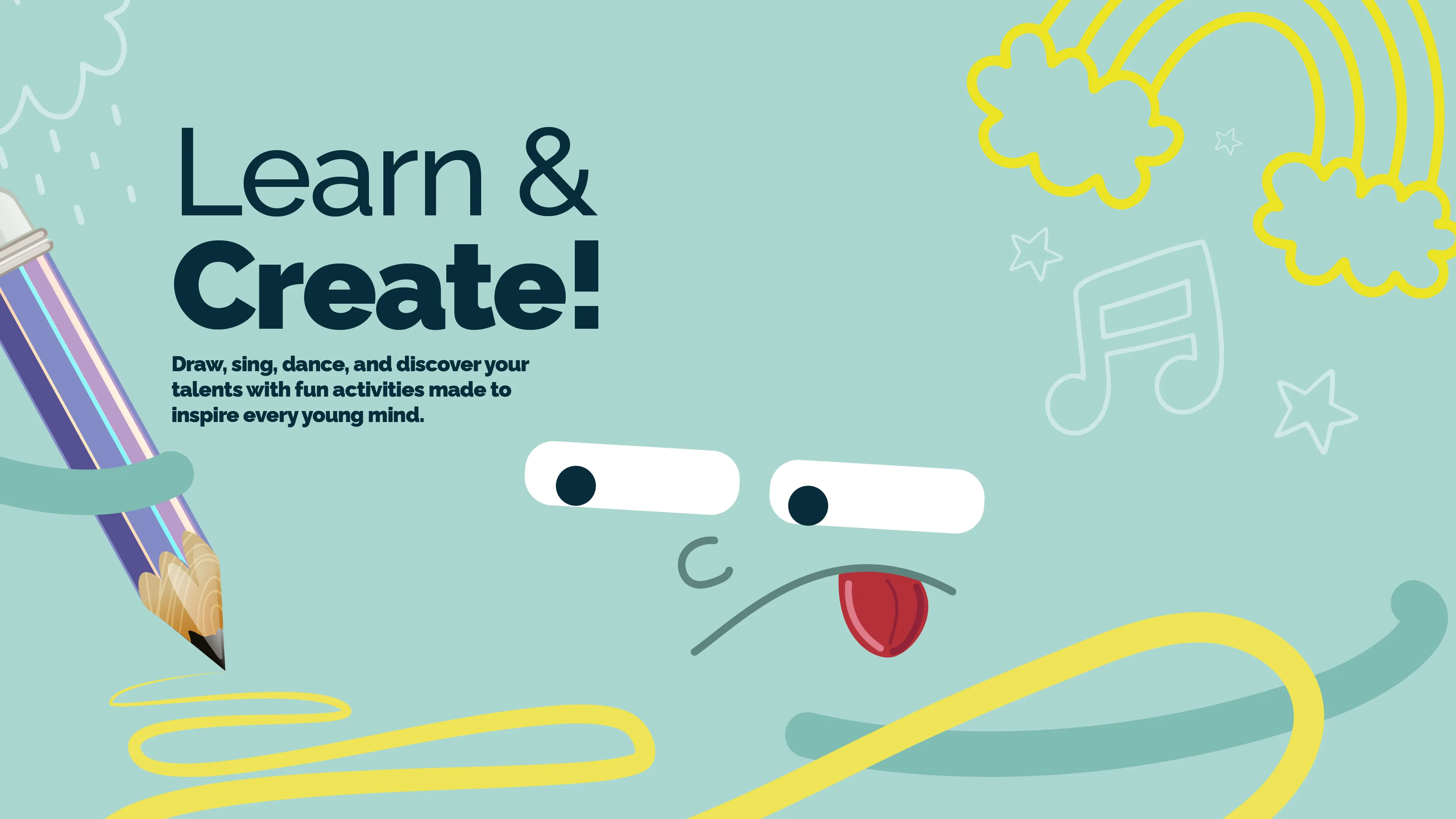 BranamaTV Kids learn and create campaign frame