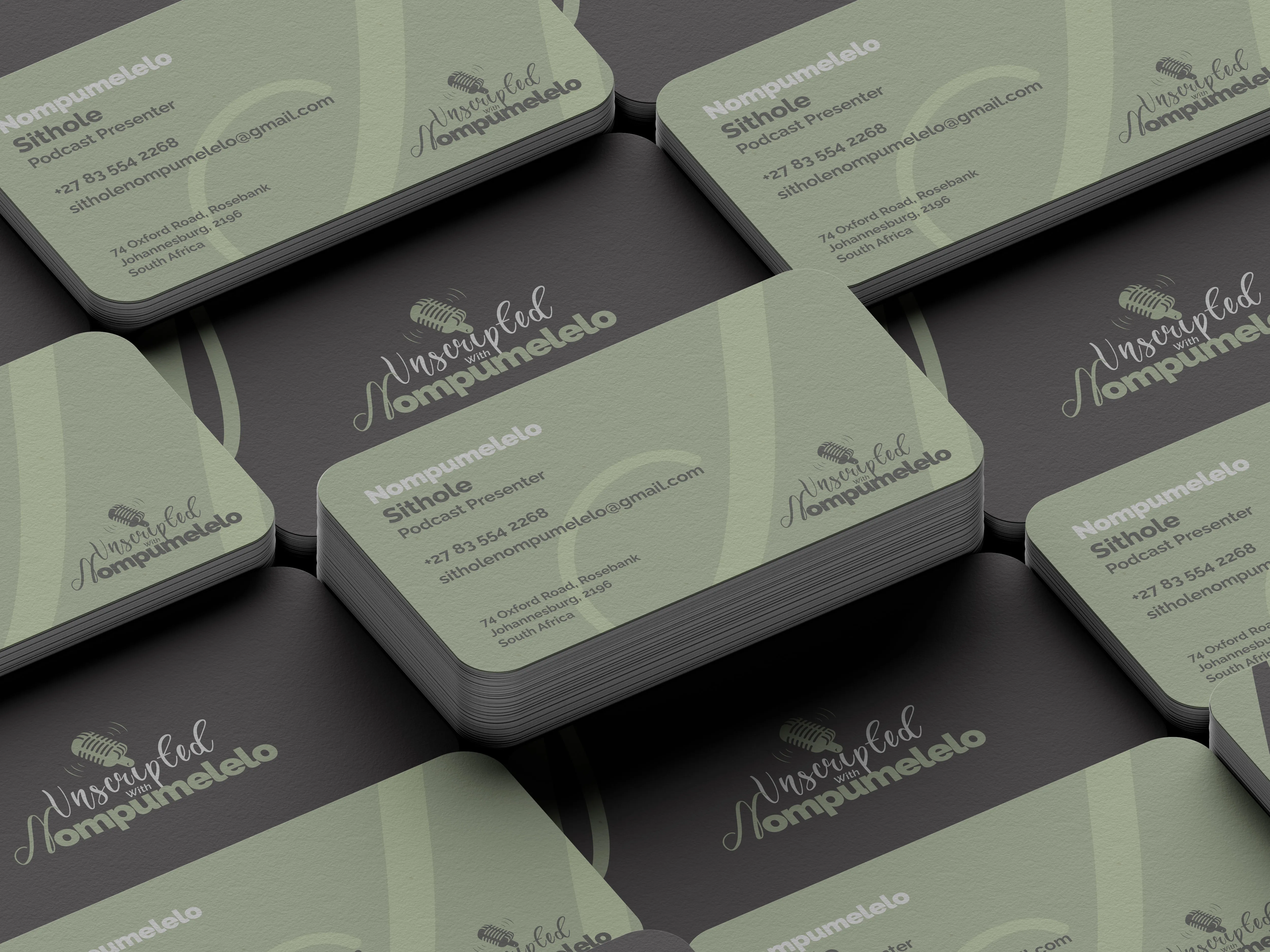 Unscripted with Nompumelelo business card system